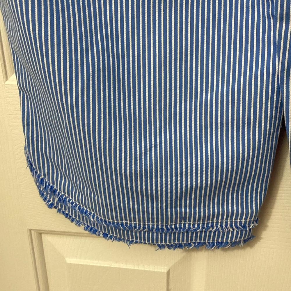 Ruby Rd. Blue and White Striped Pants - Picture 6 of 11